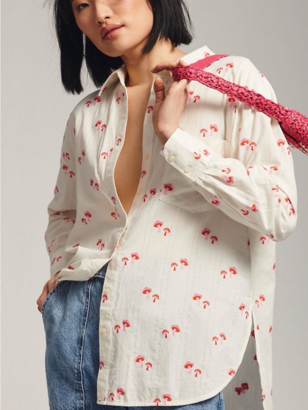 NWT The Bennet Buttondown Shirt: Embroidered Edition